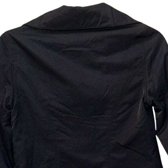 Eileen Fisher Soft Shell Wide Collar‎ Snap Front Jacket Nylon Fleece Lined XS - Picture 5 of 7